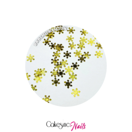 Glitter.Cakey - Mini Gold Sliced Snowflakes Charm