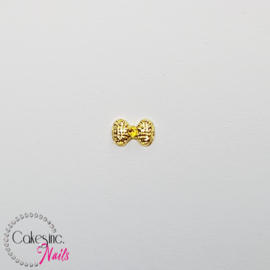 Glitter.Cakey - Gold Ribbled Bow Charm