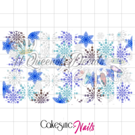 Queen of Decals - Negative Space Snowflakes 'NEW RELEASE'
