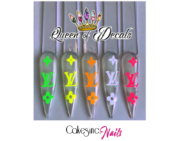 Queen of Decals -  Neon V L 'STICKER SHEET'