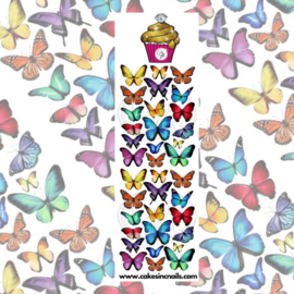 CakesInc.Nails - Watercolour Rainbow Butterflies 'NAIL DECALS'