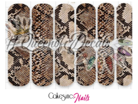Queen of Decals - Fake Snake Nude/Brown 'NEW RELEASE'