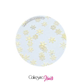 Glitter.Cakey - Creamy/Beige Snowflakes Slices