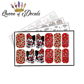 Queen of Decals - Sassy Minni Red & Nude 'NEW RELEASE'