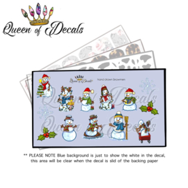 Queen of Decals - Hand Drawn Snowman