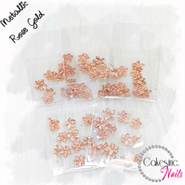 CakesInc.Nails - Rose Gold Metallic 'Arcoiris Flowers' X-MAS EDITION 