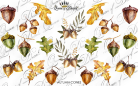 Queen of Decals - Autumn Cones