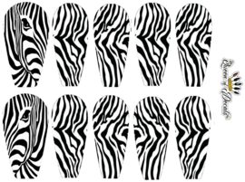 Queen of Decals - Zebra Stripes (full cover)