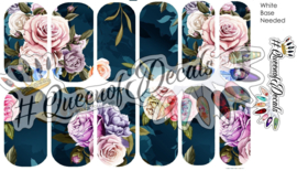 Queen of Decals - Teal Floral (full cover)