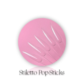 CakesInc.Nails - Clear Stiletto Pop Stick '40 pcs fan'