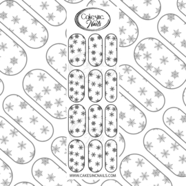 CakesInc.Nails - Metallic Snowflakes 'NAIL DECALS'