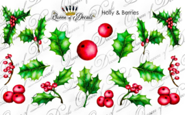 Queen of Decals - Holly & Berries 