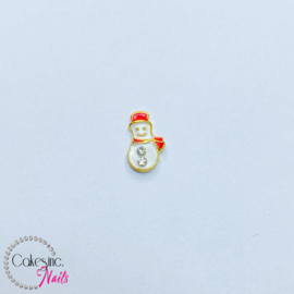 Glitter.Cakey - White & Red Snowman Charm