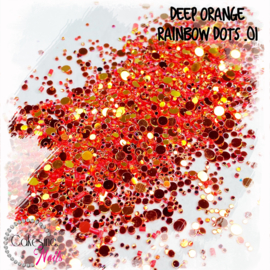 Glitter.Cakey - Deep Orange 'RAINBOW DOTS .01'