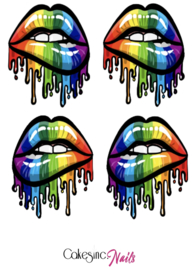 Queen of Decals - Rainbow Lips 'NEW RELEASE’