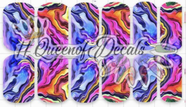 Queen of Decals - Multi Bright Marble 'NEW RELEASE'