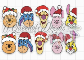 Queen of Decals - Christmas Pooh & Friends 'NEW RELEASE'