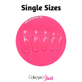 CakesInc.Nails - Easy On 50 Clear Tips 'Single Sizes'
