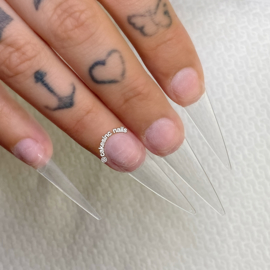 CakesInc.Nails - Pro X  Stiletto 500 ‘CLEAR' Nail Tips