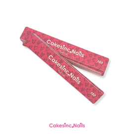 CakesInc.Nails - Hearty Pink 180/180 'DISPOSABLE NAIL FILE'