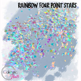Glitter.Cakey - Rainbow Four Point Stars