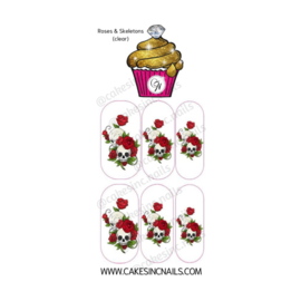 CakesInc.Nails - Roses & Skeletons (Mini) 'NAIL DECALS'