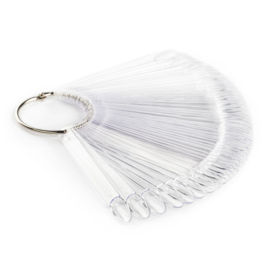 Clear Oval Pop Stick '50 pcs fan'