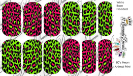 Queen of Decals - 80's Neon Leopard Print (full cover)