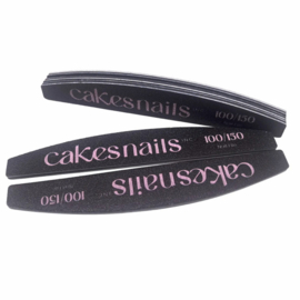 Half Moon "Zebra/Black" Nail File 100/150 (25pcs Pack)