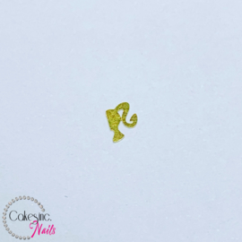 Glitter.Cakey - Mini Gold Sliced Barbie Head Charm