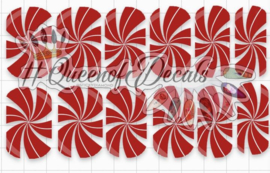 Queen of Decals - Negative Space Red Candy Swirls 'NEW RELEASE'