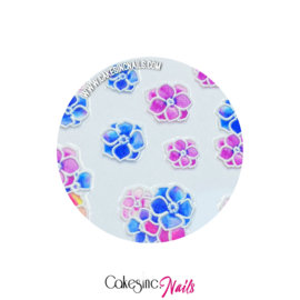 Glitter.Cakey - Engraved Flowers #03 '5D Sticker Sheet'