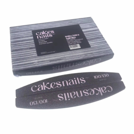 Half Moon "Zebra/Black" Nail File 100/150 (25pcs Pack)