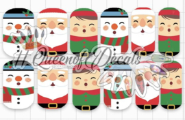 Queen of Decals - Cartoon Christmas Cuties 'NEW RELEASE'