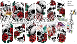 Queen of Decals - Skulls Skulls Skulls &  Roses