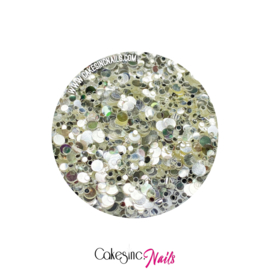 Glitter.Cakey - Silver Cone 'METALLIC DOTS'