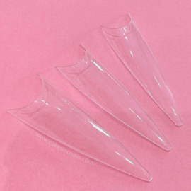 CakesInc.Nails - Pro X  Stiletto 500 ‘CLEAR' Nail Tips