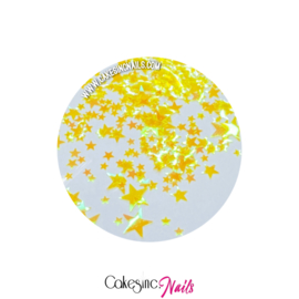 Glitter.Cakey - Bright Yellow Stars ‘MULTI IRIDESCENT STARS’
