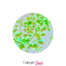 Glitter.Cakey - Bright Green Stars ‘MULTI IRIDESCENT STARS’
