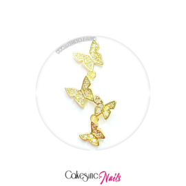 Cakey.Charms -  Luxury Butterflies 'GOLD ZIRCON'