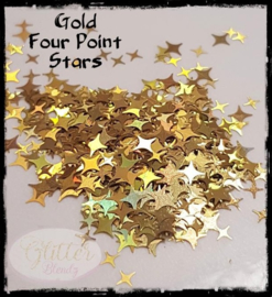 Glitter Blendz - Gold Four Point Stars