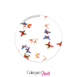 Glitter.Cakey - Deep Orange & Blue Butterflies 'THE SLICES'