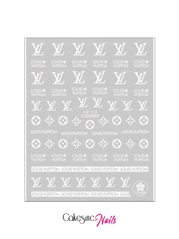 Glitter Cakey White V L Lux Stickers Cb 113 Nail Art Cakesinc Nails
