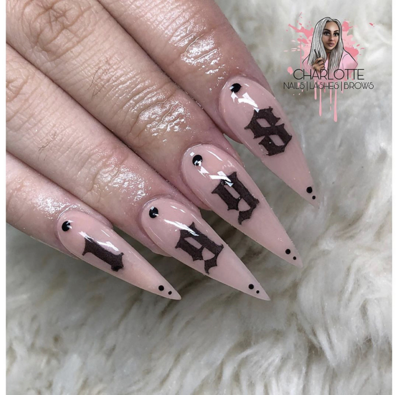 number nail decals