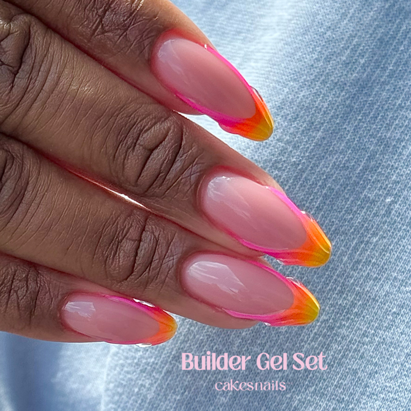 Vibrant Almond Nails in Neon