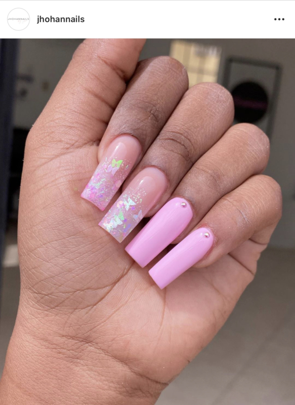 Glitter Cakey Dreamy Butterflies Custom Mixed Spring Summer Cakesinc Nails