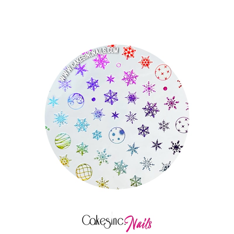 Glitter.Cakey - Snowflakes Ombré Sticker Sheet '246'