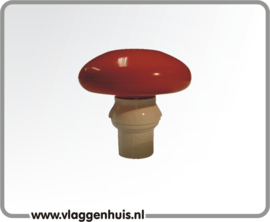 Rix knop plat oranje PVC met passtuk