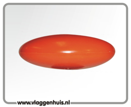 Plat oranje knop, groot 210mm