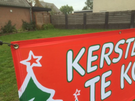 3x spandoek ROOD kerstbomen te koop